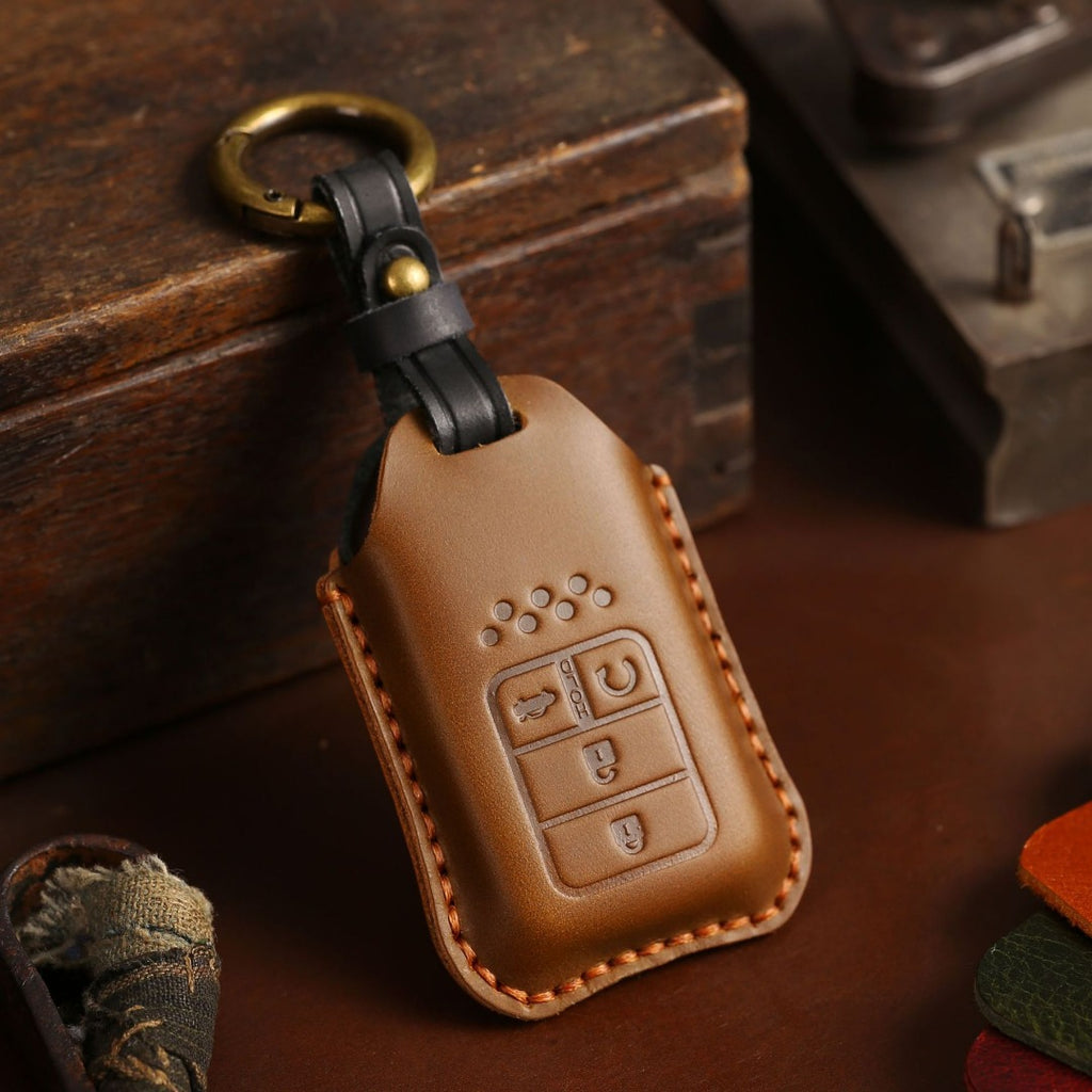 Honda CRV Lingpai XRV Civic Accord Guandao Fit Leder Autoschlüsselhülle 2,3,4,5,6 Tasten