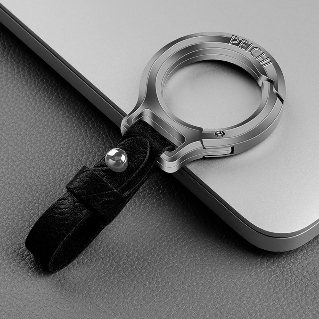 Schlüsselanhänger aus Rindsleder (Oberseite)