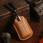 Carsine Toyota Leather Car Key Cover 3 Button Black / 3 Button