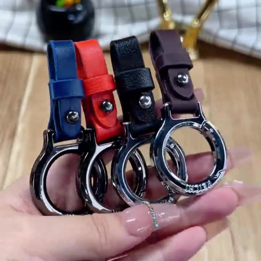 Schlüsselanhänger aus Rindsleder (Oberseite)