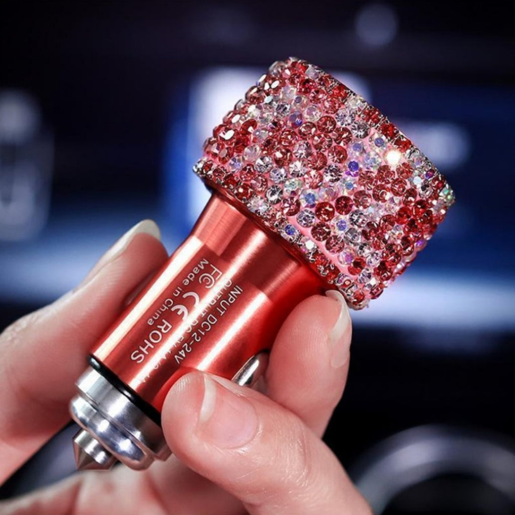 Ensemble de recharge pour voiture avec strass