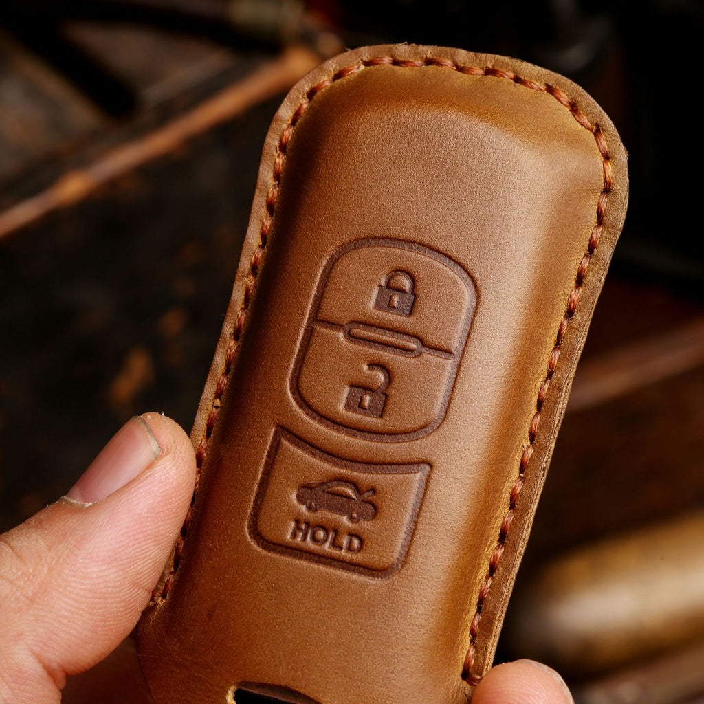 Mazda Angkesaila CX4 CX5 CX8 CX9 CX30 Atez Leder-Autoschlüsselhülle mit 2 und 3 Tasten