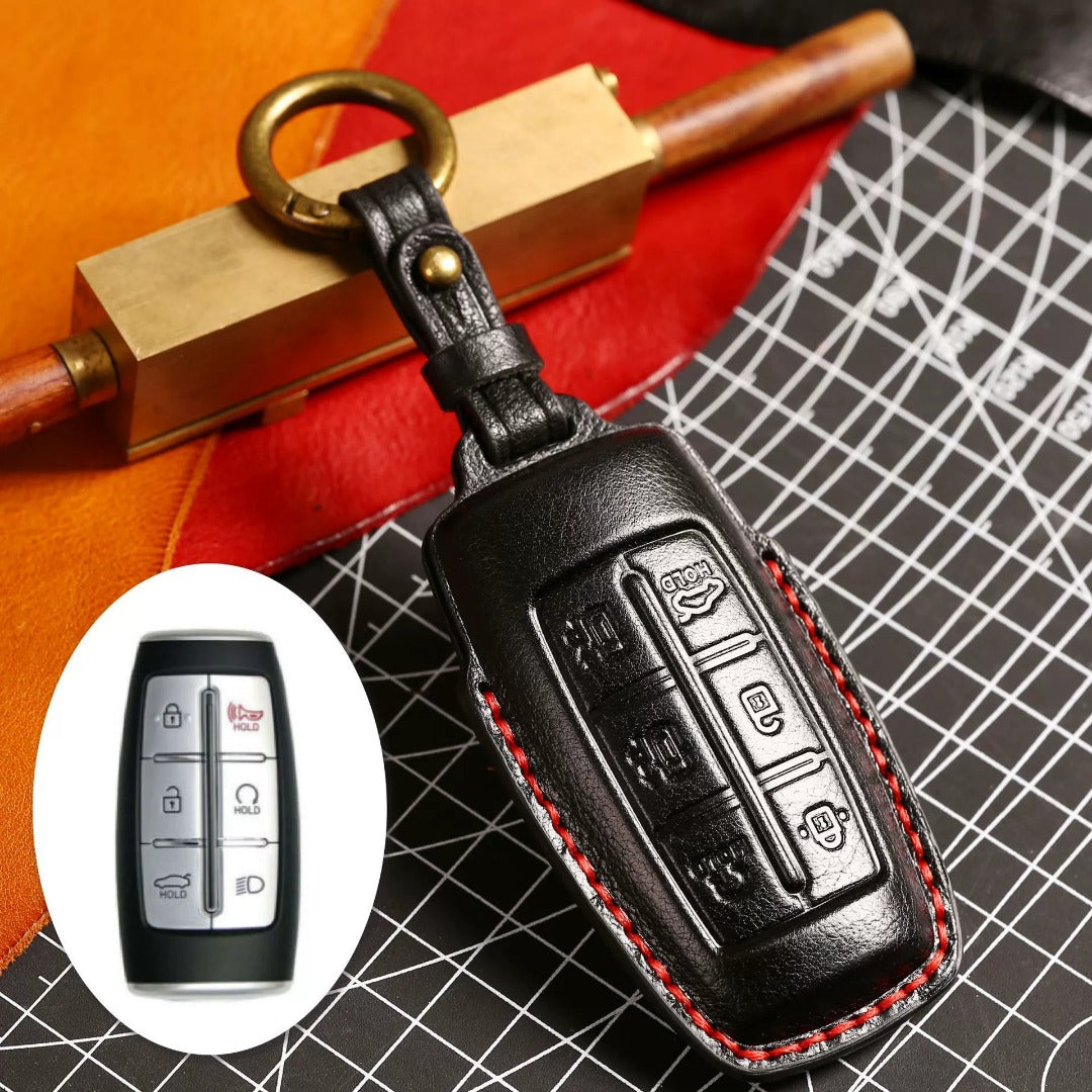 Luxury Genesis Key Fob Case - Handmade Leather Protector
