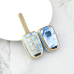 Carsine Honda Car Key Case Gold Inlaid With Jade Blue / Key case