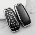 Carsine Ford Mustang Lincoln Car Key Cover Silver Edge Black / Key case