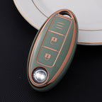 Carsine Nissan Car Key Case Golden Edge A / Green / Key case