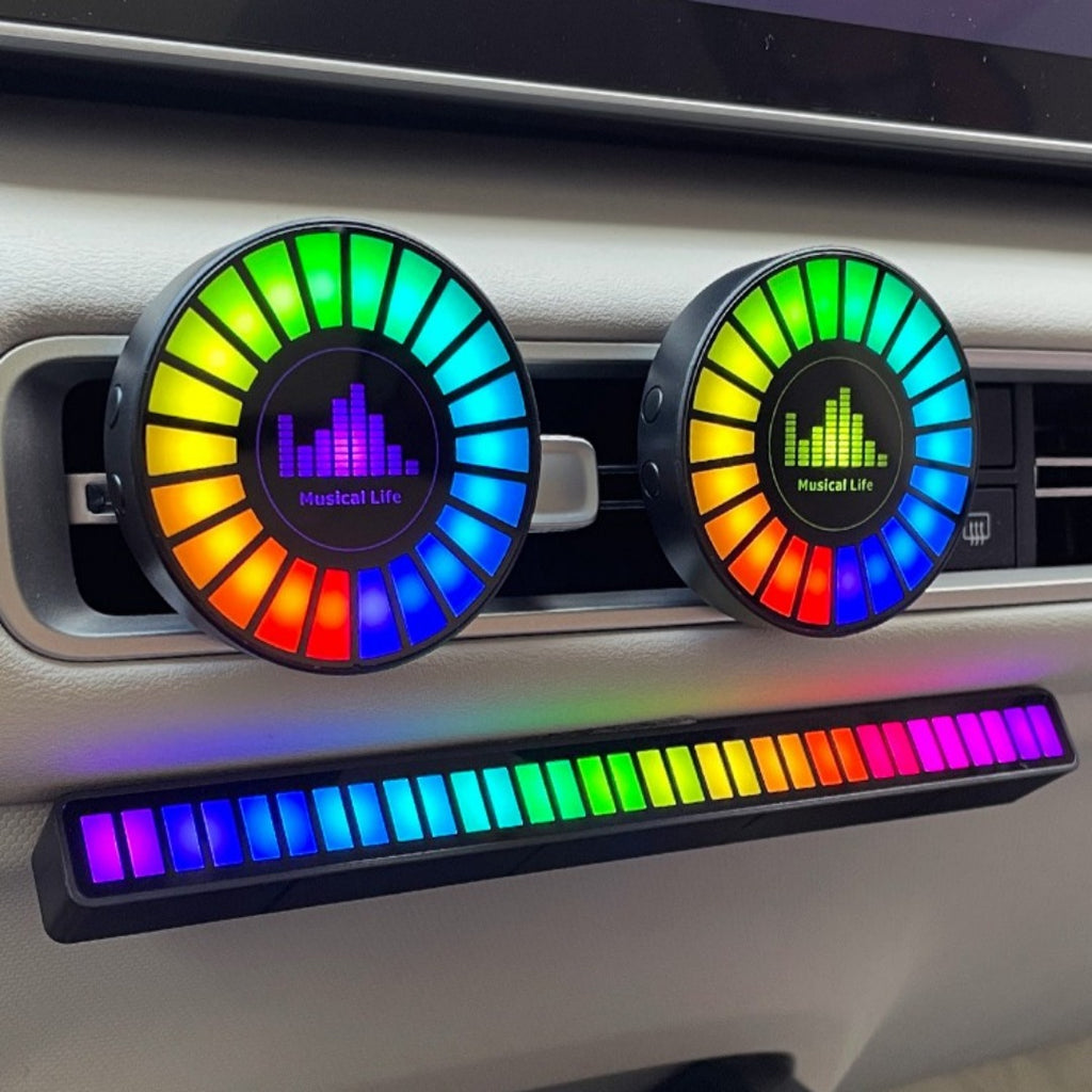 Éclairage d'ambiance musical RGB pour voiture, contrôlé par la voix