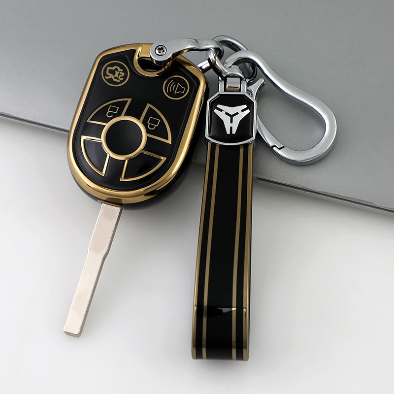 Ford Car Key Case Golden Edge