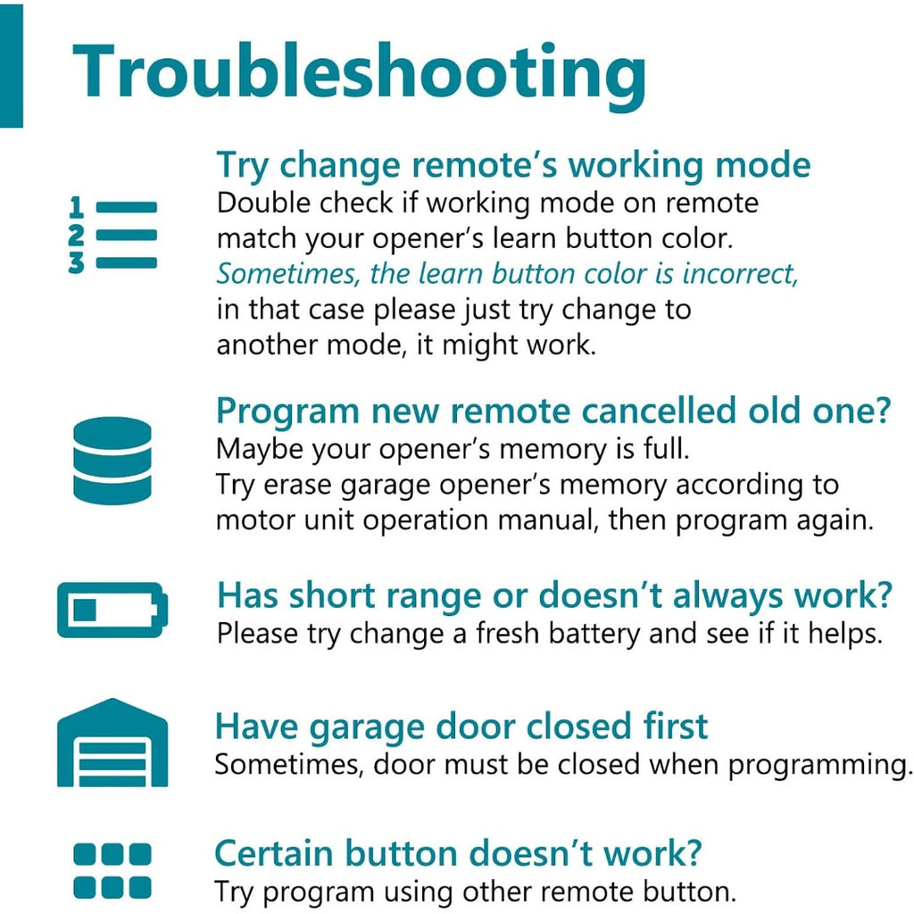 Carsine Garage Door Opener Remote, for Chamberlain, LiftMaster 371LM 373LM 971LM 973LM, Universal Black / 2 PCS