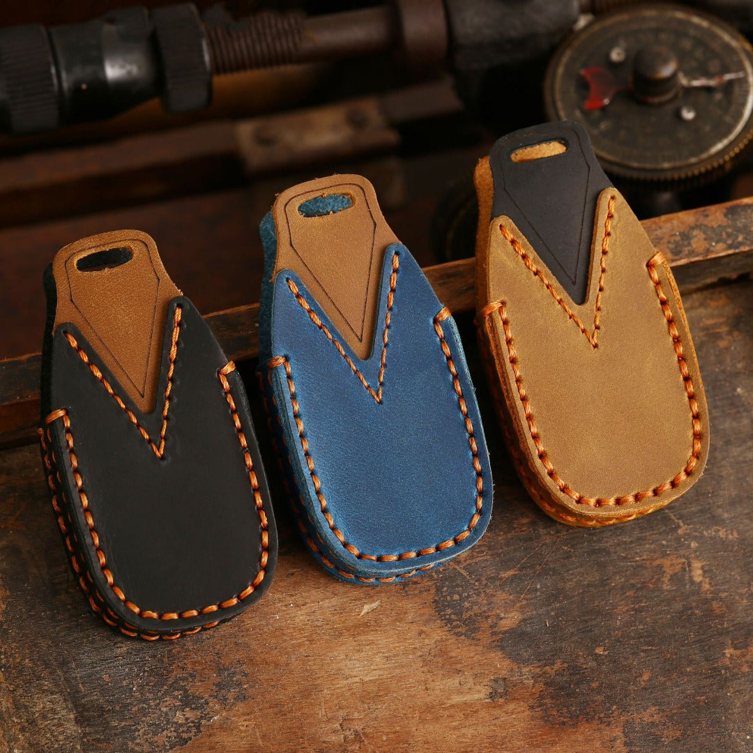 Ford EcoSport Focus Leder-Autoschlüsselhülle mit 3 Tasten