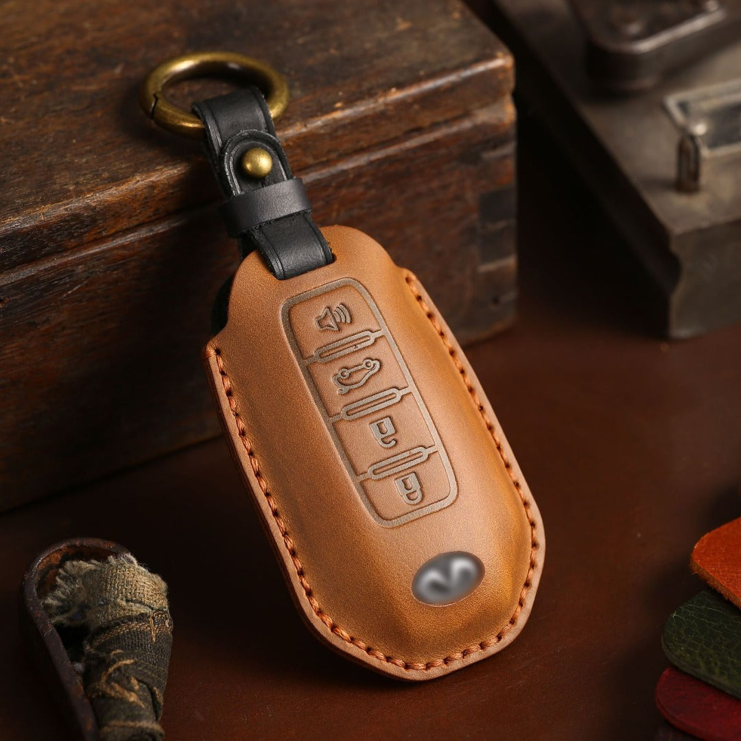 Infiniti Leder-Autoschlüsselhülle mit 3 und 4 Tasten