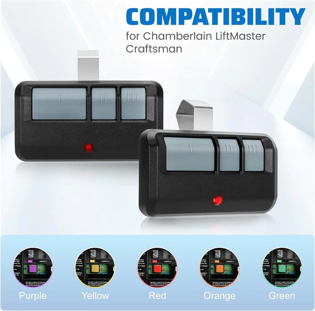 Premium 5 PCS Garage Door Remote Control for Liftmaster/Chamberlain/Craftsman 893LM 893Max - Smooth Operation and Compatibility Assurance