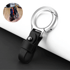 Porte-clés en cuir de vachette pleine fleur et alliage de zinc