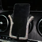 Carsine Rhinestone Car Phone Holder U-shaped AB Multicolor