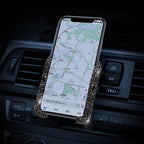 Carsine Rhinestone Car Phone Holder Inserted Or Adsorbed Black