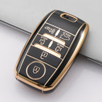 Carsine Kia Car Key Case Golden Edge Black / Key case