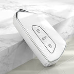 Carsine Volkswagen Car Key Case Silver Edge White / Key case