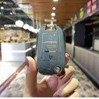 Carsine Citroen Peugeot Car Key Case Golden Edge Grey / Key case